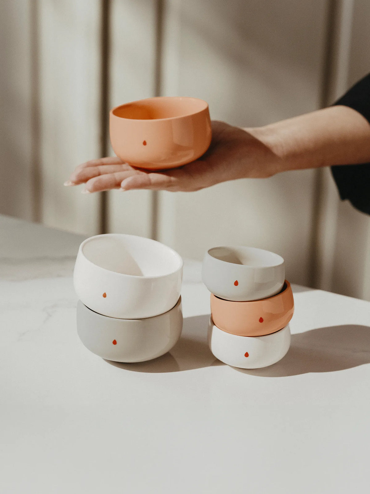 TANO Cappuccino, coral, 2er-Set – marmell home